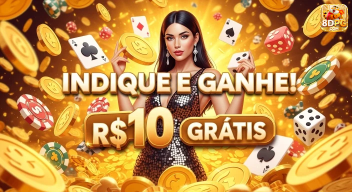 8dpg — card com CTA e reforço de bônus, com contraste alto para conversão, pensado para aproximar o jogador de campanhas